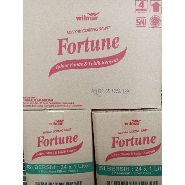 

Minyak Fortune bantal 1dus (isi 24 liter)