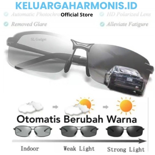 Kacamata Polarized Photochromic Pria Wanita
