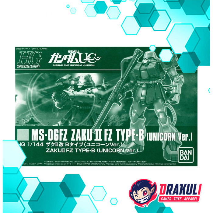 BANDAI Plamo HGUC MS-06FZ Zaku II FZ Type-B (Unicorn Ver.) (PBandai)