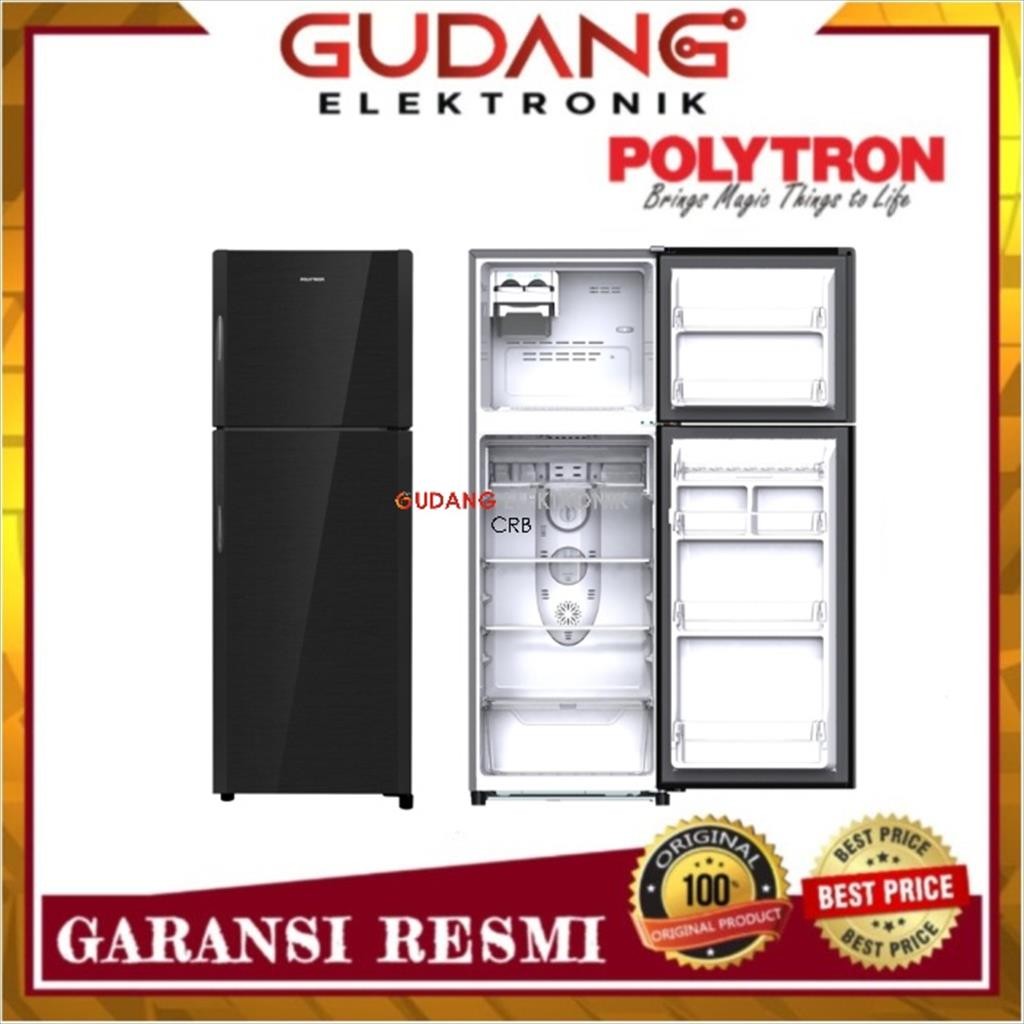 LEMARI ES 2 PINTU POLYTRON PRM-23DMY KULKAS 2 PINTU POLYTRON PRM 23DMY