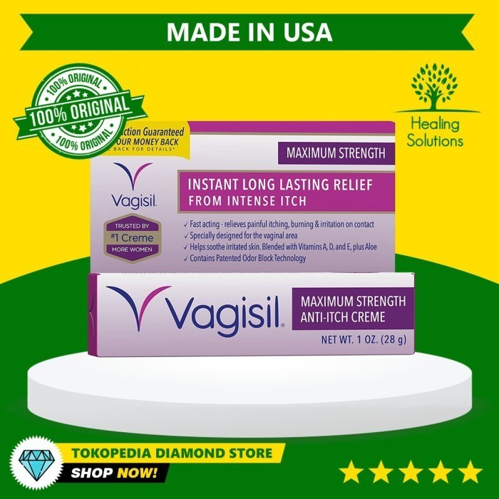 Vagisil Anti Itch Cream menghilangkan gatal - Max Strength Made in USA - Vagisil