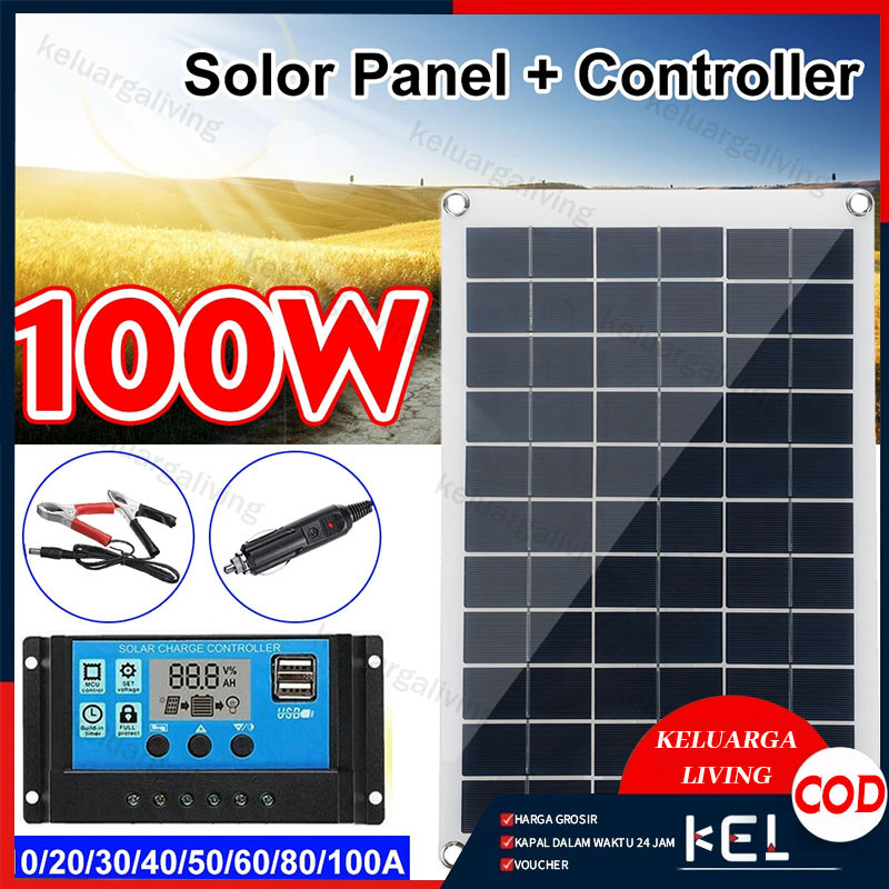 100W SOLAR PANEL PANEL SURYA PEMBANGKIT LISTRIK TENAGA SURYA 100W SOLAR PANEL PANEL SOLAR PANEL SURY