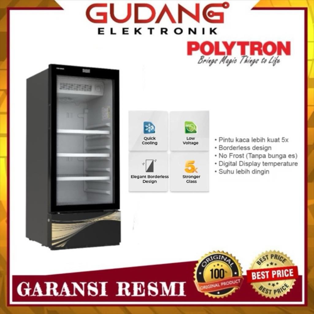 SHOWCASE POLYTRON 1 PINTU 192 LITER SCN-148X SHOWCASE POLYTRON SCN 148X