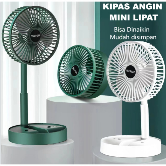 [BISA COD] KIPAS ANGIN LIPAT / KIPAS MEJA / KIPAS ANGIN PORTABLE PUTAR 180 PORTABLE MINI FAN RECHARG