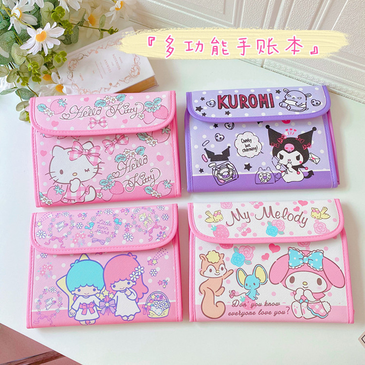 

Sanrio hello kitty Cartoon PU ID Card Holder Card Holder Multifunctional Storage Bag Passport ID Holder My Melody Coin Purse