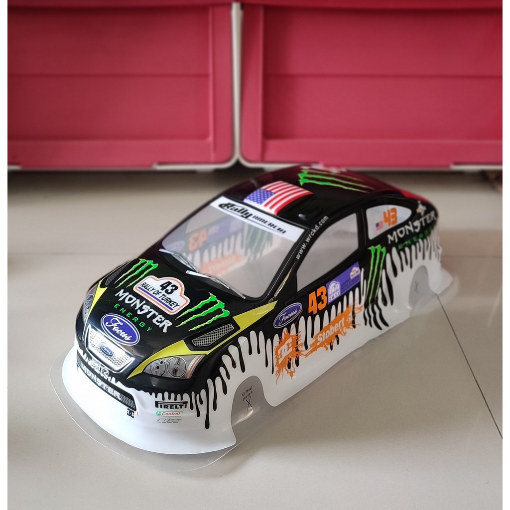 Body RC Rally Ford Focus Monster Energy Skala 1/10