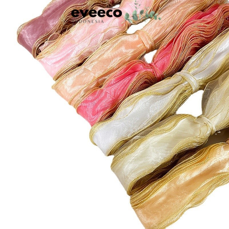 

EVEEco - PTA6 LISEMAS Pita Hazy Lis Warna Emas Korea / Pita Colorful / Pita Kado Bunga Cantik Glossy Warna Warni No Cangkang