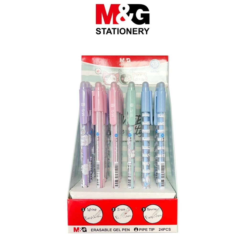 

Erasable Gel Pen Transparan M&G So Many Cats #AKP65872 Pulpen Gel Bisa Dihapus Tip 0.5 mm Tinta Hitam - SATUAN- SHAGB