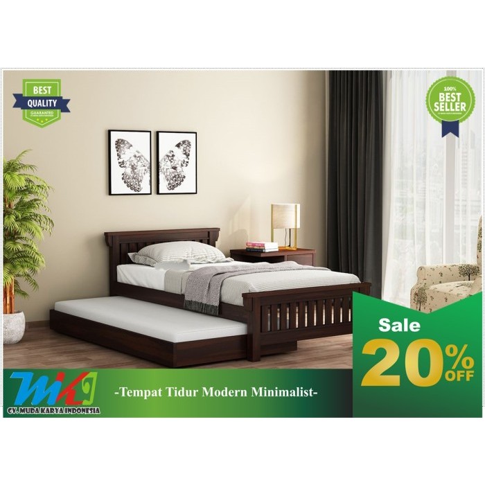 Tempat tidur dipan kayu jati dipan sorog minimalis terbaik