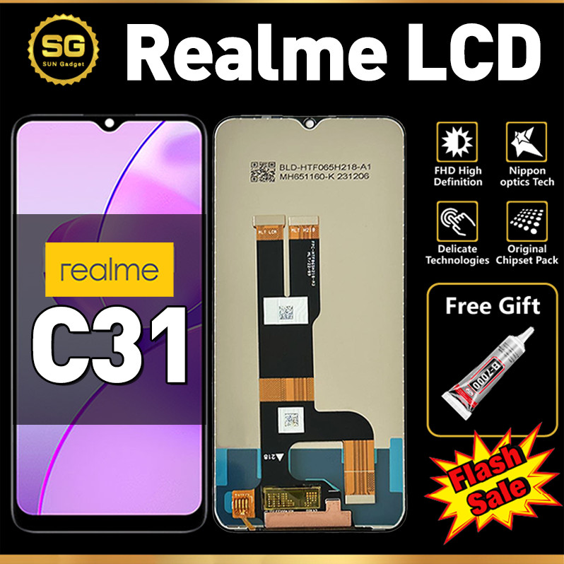 LCD Realme C31 Original Fullset ori asli hp Touchscreen For Glass Touch Screen Digitizer COD