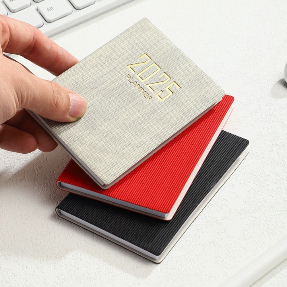 

English A7 Mini Pocket Notebook 12 Months Taking Notes 2025 Schedule Planner Notepad Academic Weekly Agenda Diary Notepad
