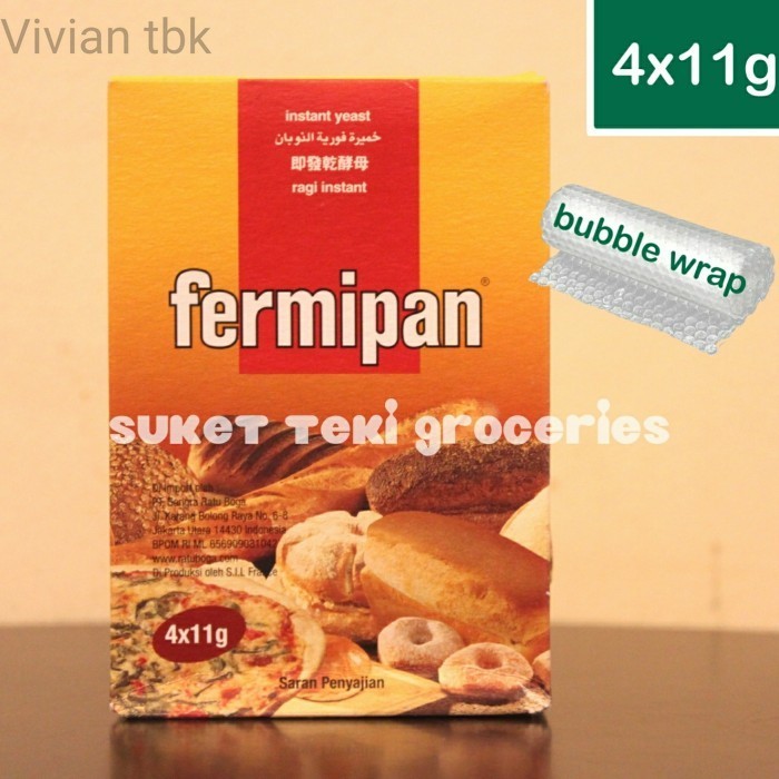 

vv Fermipan Ragi Instan Sachet 4x11g Instant Yeast Box