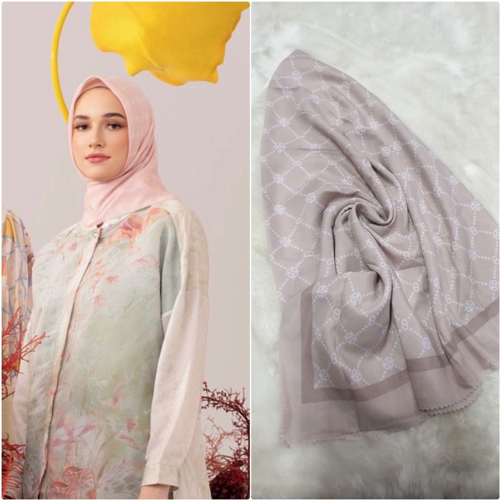 Voal Motif Premium / Hijab Segi Empat Voal Motif Premium Lasercut / Jilbab Voal Motif Premium Laser 