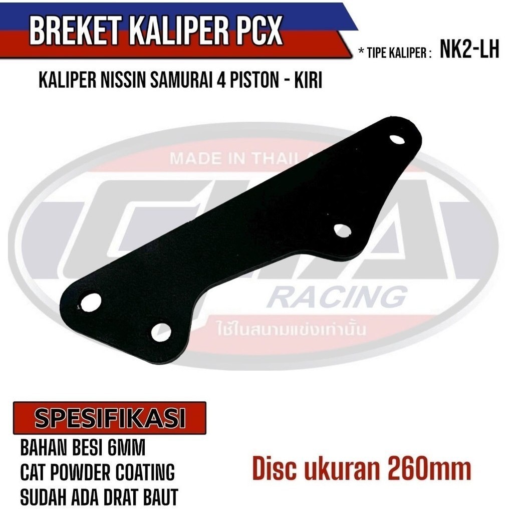 Breket SAMURAI BRAKE Kaliper PCX Dan ADV Kaliper NISSIN SAMURAI 4 Piston Kiri NK2-LH