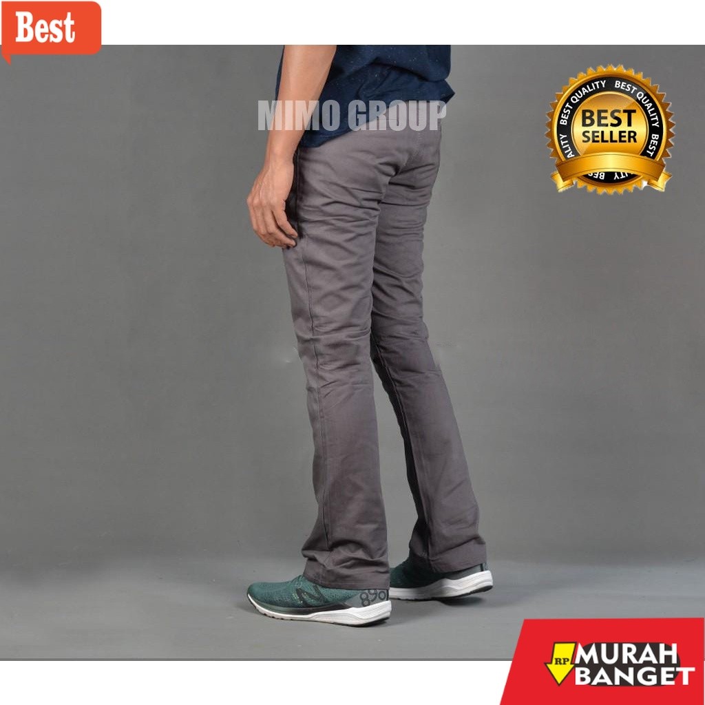 celana chino panjang pria Celana Cino Pria Cutbray Panjang  Bahan Katun Twill Size 27-38 Jumbo/Calan