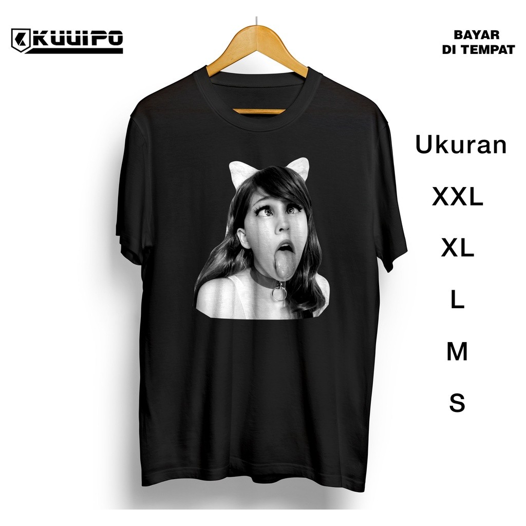 Baju kaos ahegao budaya jepang / kaos distro cowok keren FTD