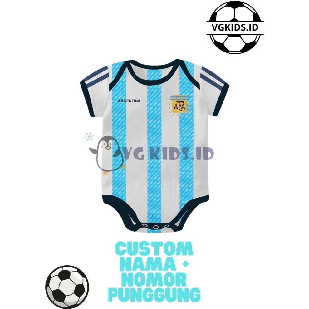✨READY✨ -Jumper Bayi Klub Bola Argentina / Jersey Bola Bayi Club Bola - M+CUSTOM