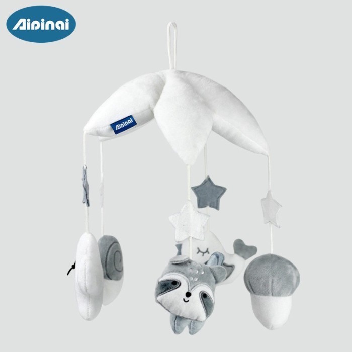 AIPINAI MUSICAL CRIB | Mainan baby box bayi | baby crib mobile - Musang