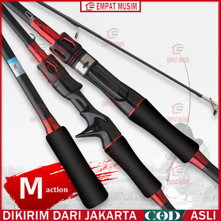 DAIWA Joran pancing Carbon Joran Baitcasting Portabel Joran spinning Joran Pancing Putar Umpan Karbo