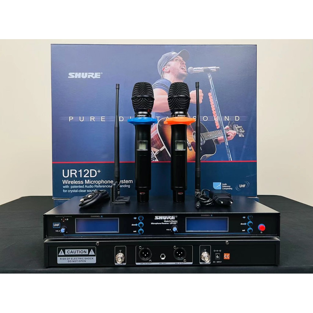 MIC WIRELESS  SHURE UR12D+/  UR12D  / ur12d+  hitam