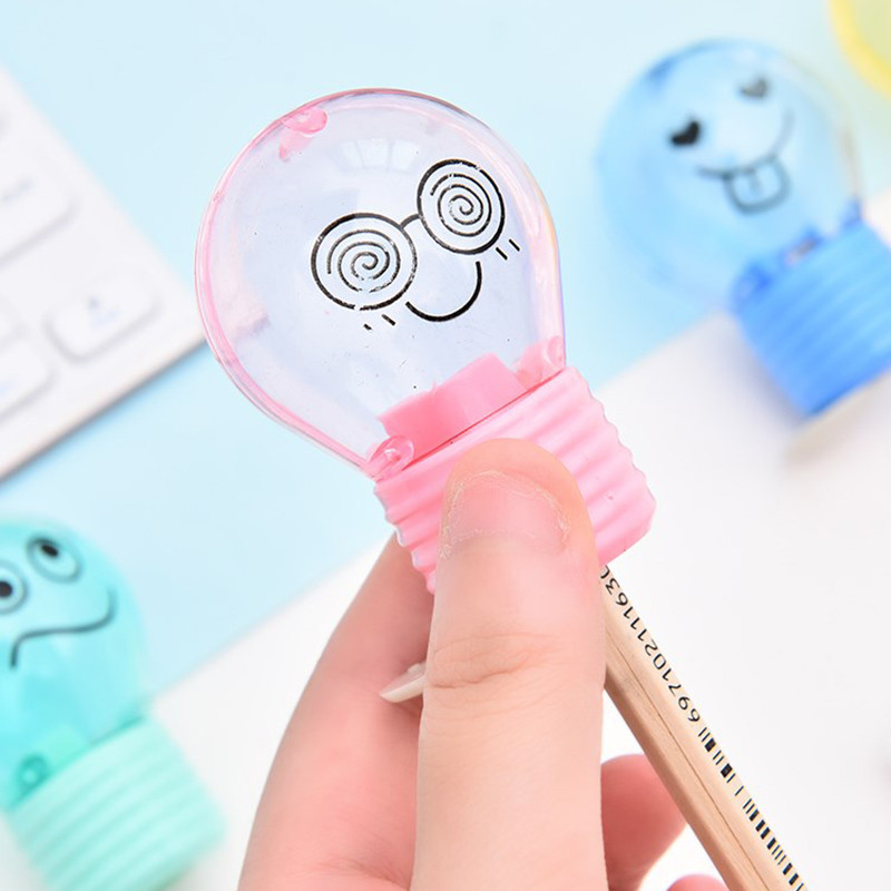 

Novelty bulb style pencil sharpener, children's plastic pencil sharpener, Kawaii gifts, stationery, school supplies