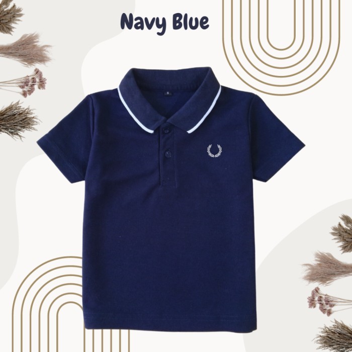 ✨BISA COD✨ -Enorme Kids Baju Anak Shirt Wangki Fred Perry Premium 1-12 Tahun - Hitam, S (1-2 TAHUN)
