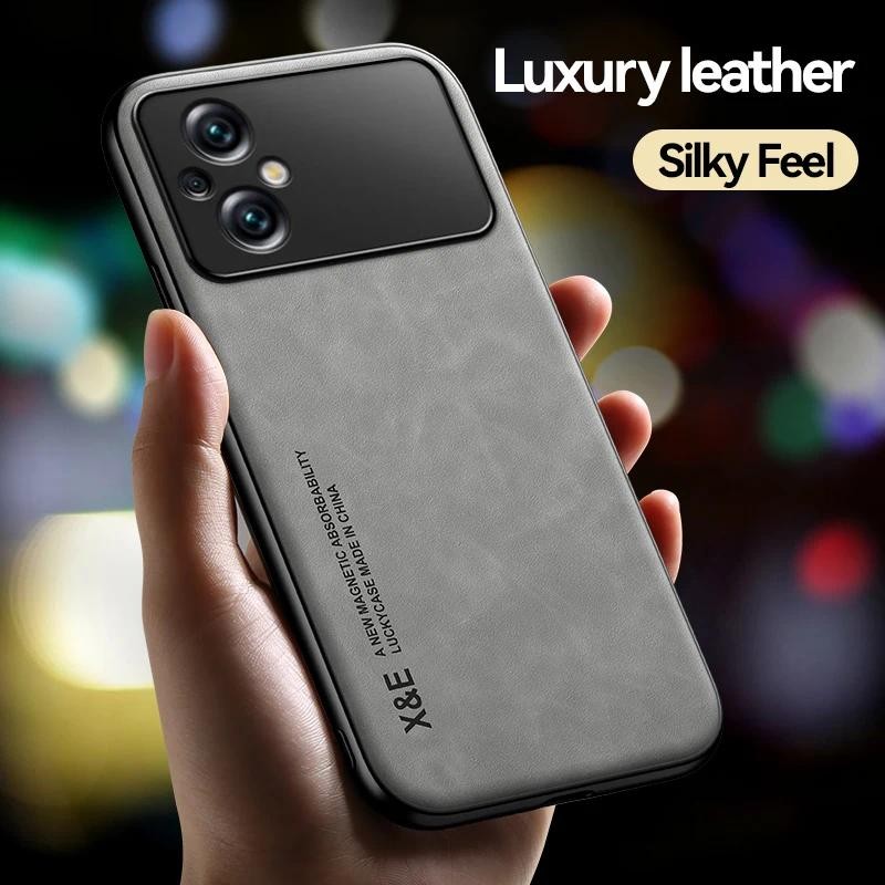 Phone casing Xiaomi Poco M5 M4 X4 F3 X3NFC X3 F2 Pro 5G 4G case Magnetic Luxury fine woolly sheepski