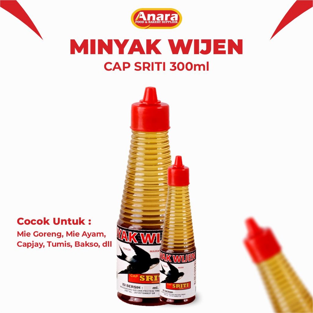 

Minyak Wijen Cap Sriti 300ml cocok untuk bahan masakan dan makanan