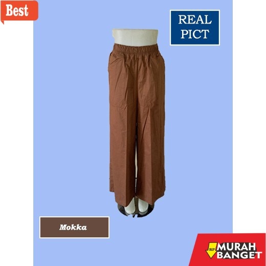 celana kulot wanita terbaru Celana Kulot Wanita Jumbo Bahan Kain Katun
