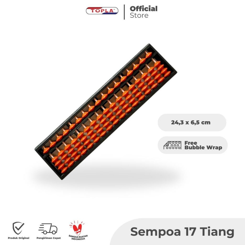 

TOPLA Sempoa Cermat Abacus Alat Hitung Anak 17 Tiang