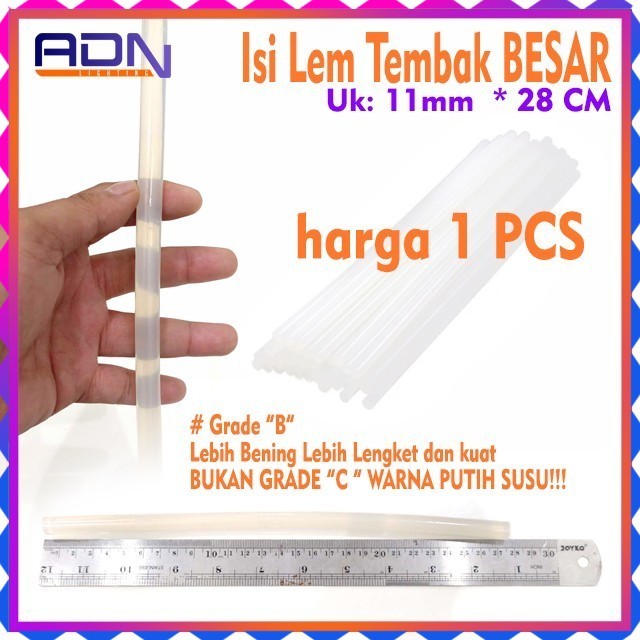 

1 PC Isi Refill Lem Tembak Bakar Glue Gun Stick BENING Besar 28cm 11mm