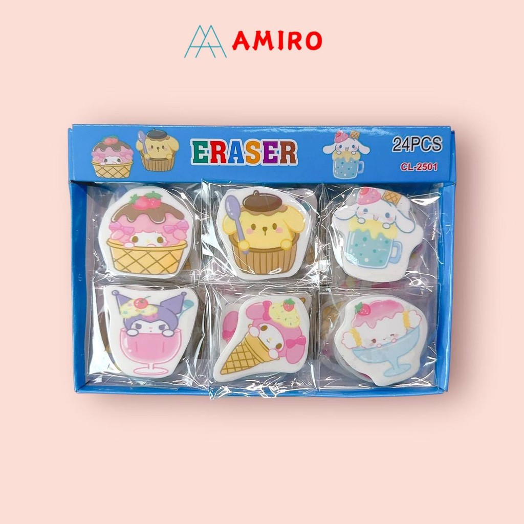 

(1pcs) Penghapus Bulat/Eraser Pensil Karakter Setip Stip Donat Karakter Lucu