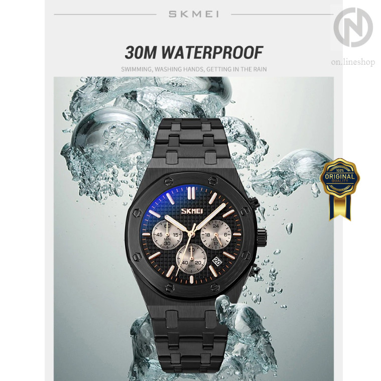 SKMEI Jam Tangan Pria Analog Chrono Waterproof Stratch Resistant - 9296 - on.lineshop