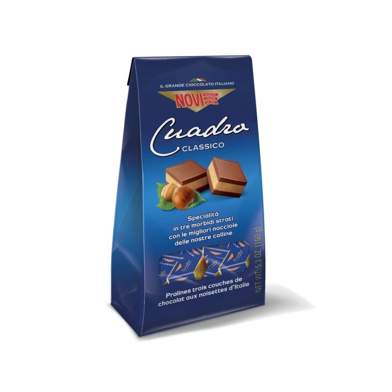 

Novi Cuadro Classic / Cokelat hitam manis dengan kacang hazel 150GR