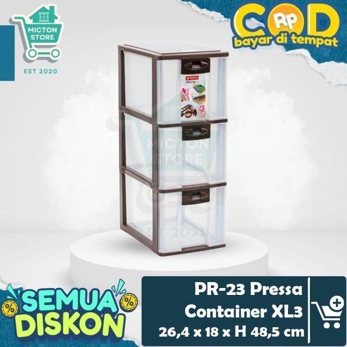 BUNTON Lion Star PR-23 Pressa Container XL3 Susun 3 Laci Kecil Meja Surat Komponen Perhiasan Bengkel