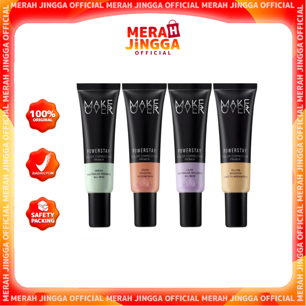 MAKE OVER POWERSTAY Color Correcting Primer - Primer | Merah Jingga Official