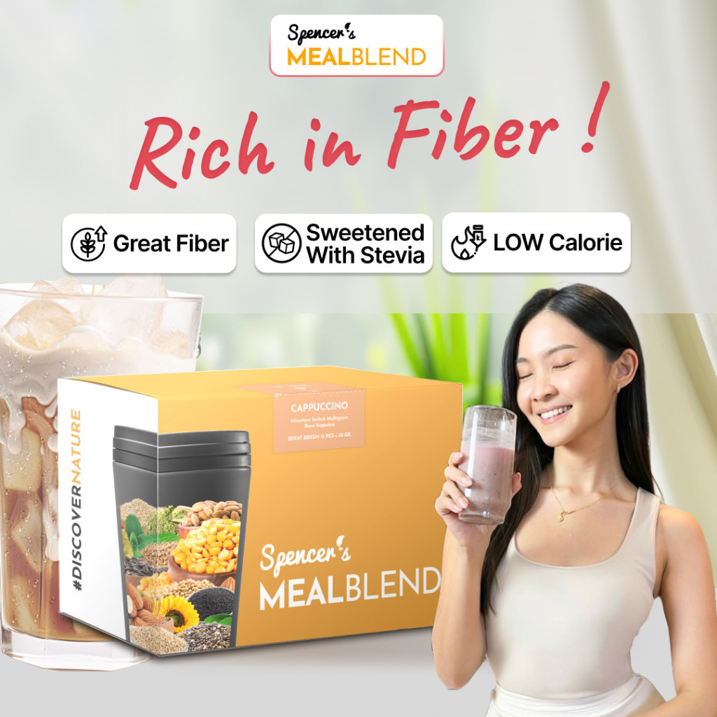 

Spencer's MealBlend - Minuman Tinggi Serat dan Fiber Drink Alami bantu Kecilin Lingkar Perut