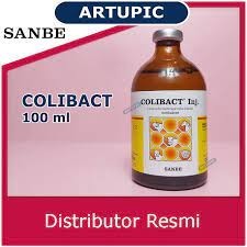 Colibact injeksi 50ml 100 ml Obat Antibiotik Hewan Diare Batuk Pilek Sanbe