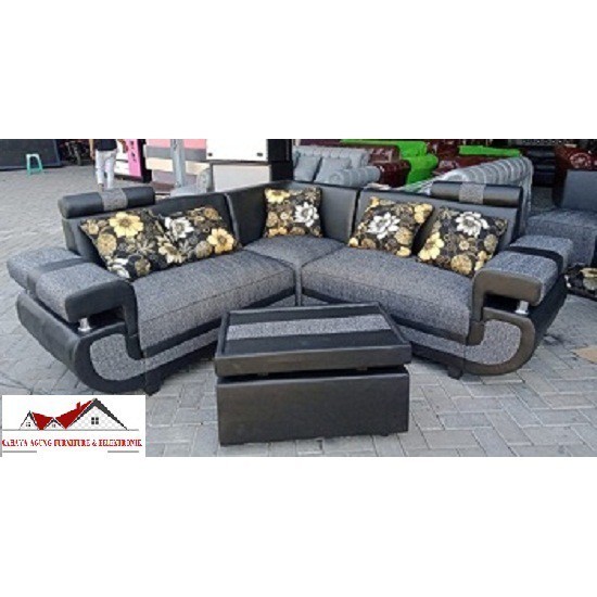 sofa L sudut + meja MINIMALIS MODERN
