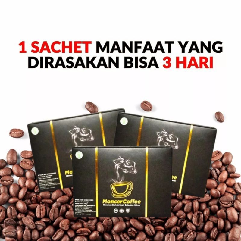 

Terlarisss!! MONCEER COFFEE ORIGINAL herbal HalaL 1box isi 8Shaset