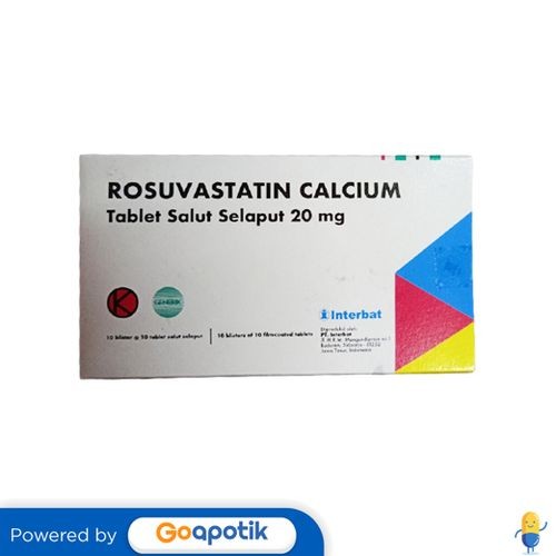 Rosuvastatin Calcium Interbat 20 Mg Box 100 Tablet
