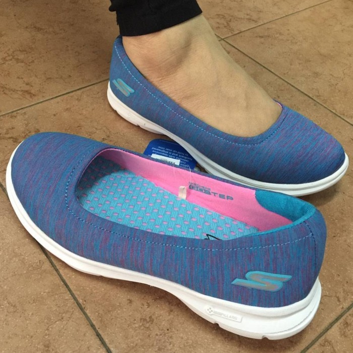 PROMO - SEPATU WANITA SKECHERS / SKECHER / SKETCHERS / SKECHER BALLET CANVAS - Hitam, 36