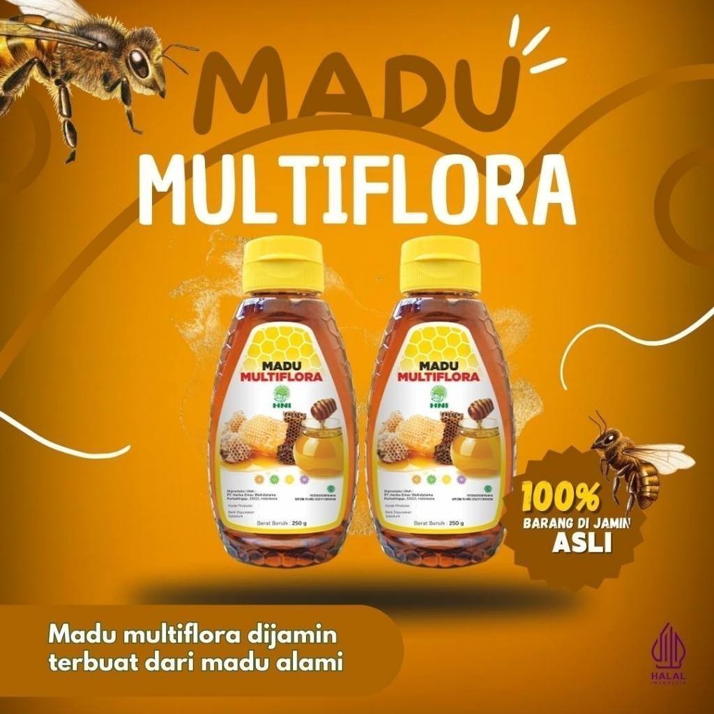 

TERMURAH MADU ASLI MULTIFLORA HNI HPAI / MADU ALAMI / MADU UNGGUL APIS MELLIFERA / HALALMART VS24