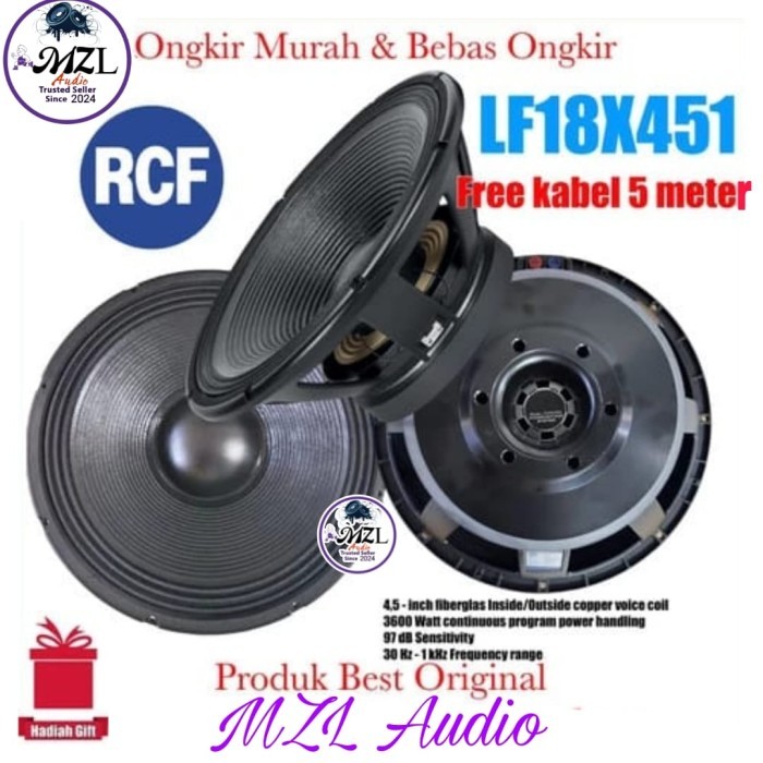 Speaker 18 inch RCF Precision LF18x451 made italy Import Asli original