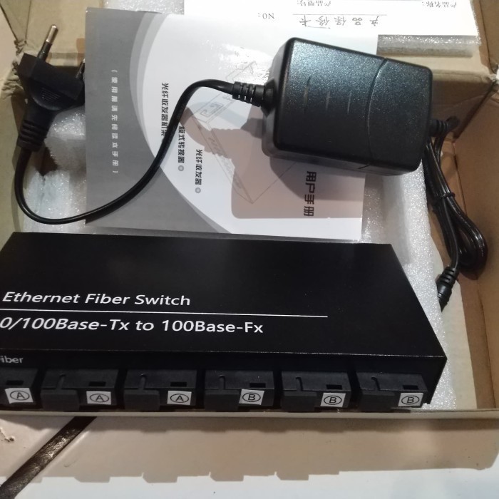 Media Converter 2 Port LAN to 6 Port Fiber Optik SC ( HTB-1100s )