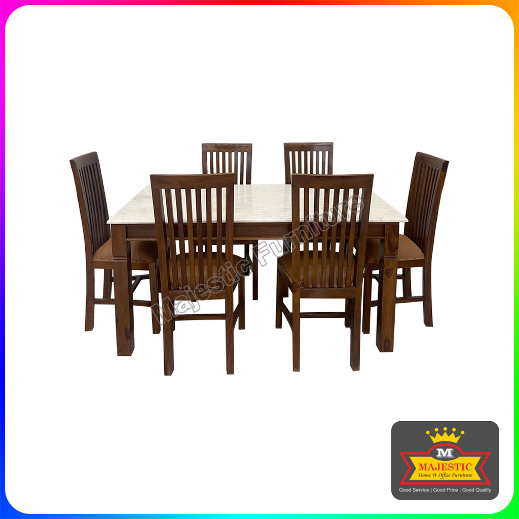 Meja Makan Balero Set 6 Kursi Kotak