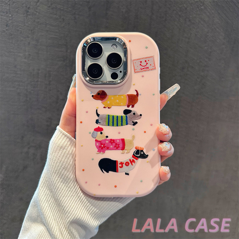 case SAMSUNG 4 anjing sosis lucu Casing ponsel cocok untuk SAMSUNG A02S A03 A05 A05S A12 A13 A14 A15