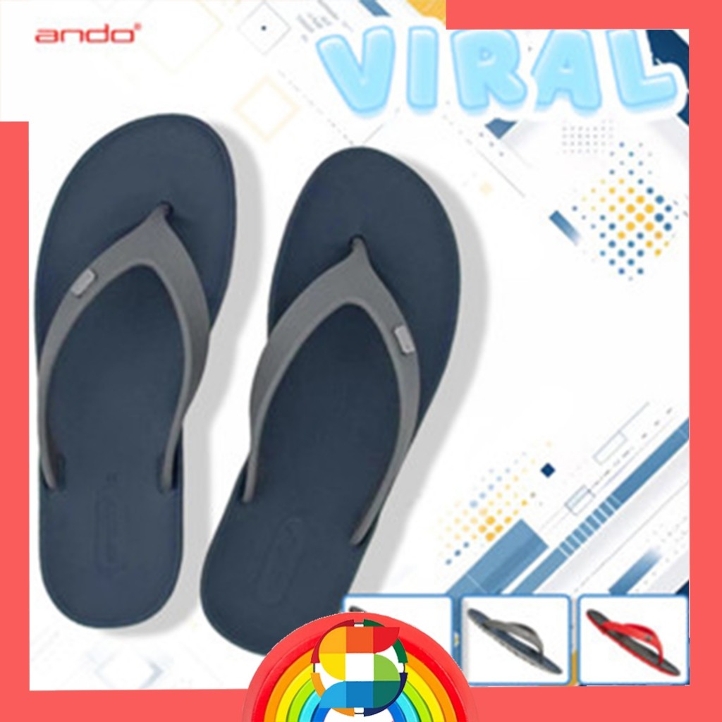 ORIGINAL Sandal Jepit ANDO Viral Pria/ Sandal Japit ANDO Pria Viral 02