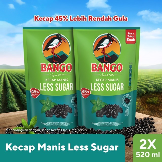 

BANGO LESS SUGAR 520ML | KECAP RENDAH GULA x2 pack