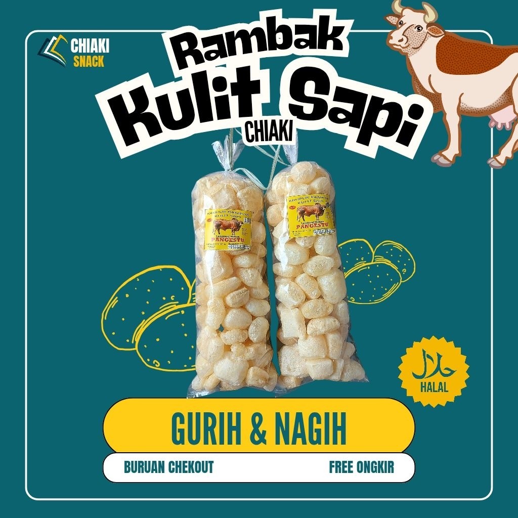 

Sapi Asli Siap Makan 250 gr - Krupuk Gurih & Renyah Krupuk Rambak Siap Makan 250 gr - Kulit Sapi Asli Premium